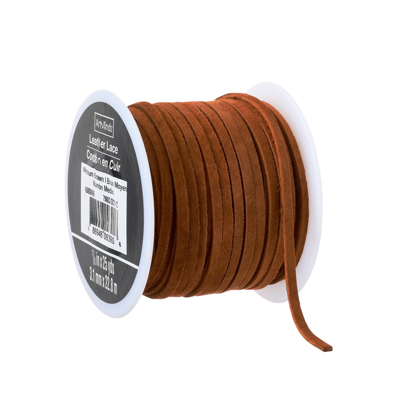 6 Pack: 1/8" Suede Leather Lace Trim by ArtMinds™